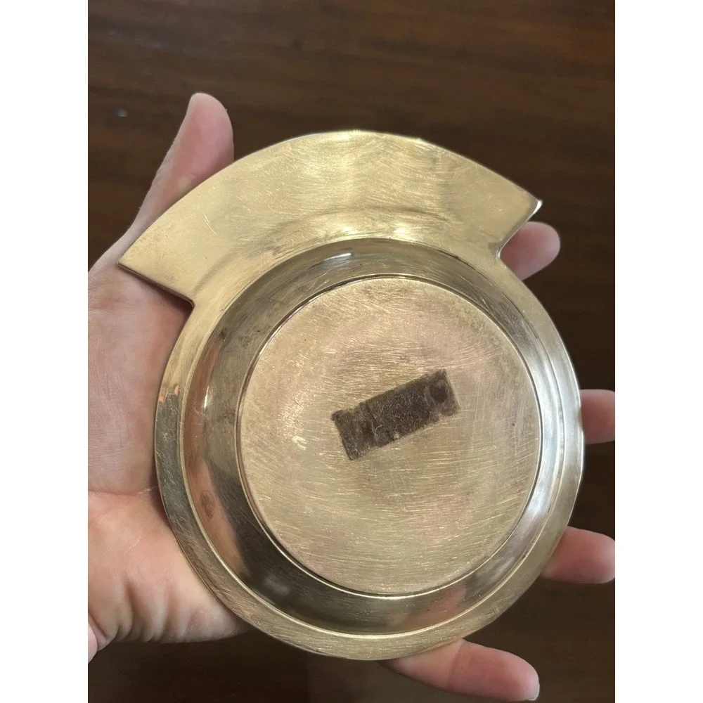 Vintage Brass Mid Century Pocket Change Dish Trinket MCM Mid Century